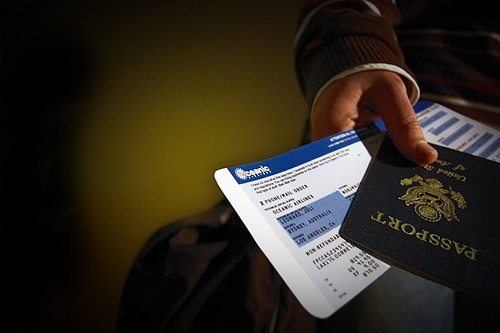 ticket and passport