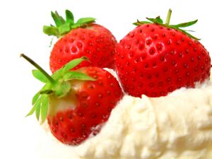 strawberries and whipped cream