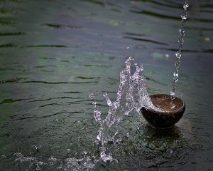 fountain cup overflows
